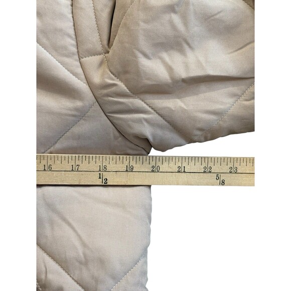 PrettyLittleThing Stone Peach Skin Diamond Quilted Jacket Women's Size 0 US New! - Picture 14 of 14